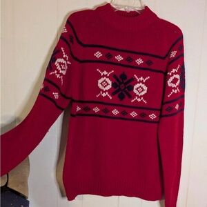 Vintage Madison Vibrant Red Knit Sweater